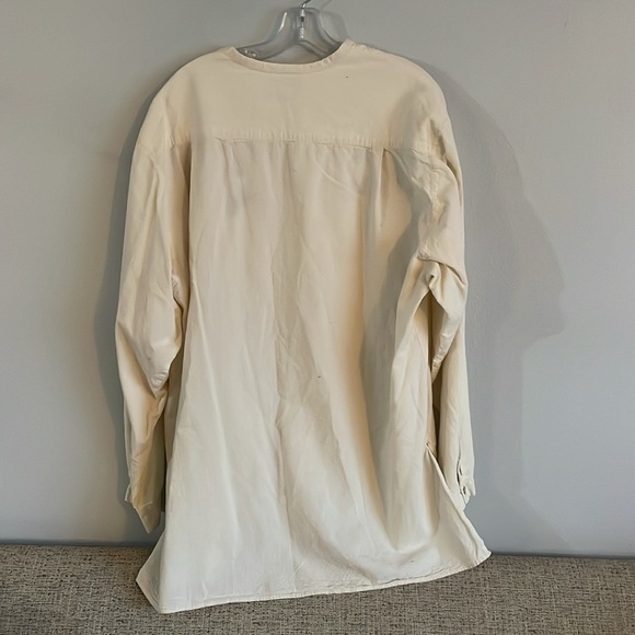 Alejandro Julian Ecru Cotton Button Down Shirtt Size L - Picture 7 of 13